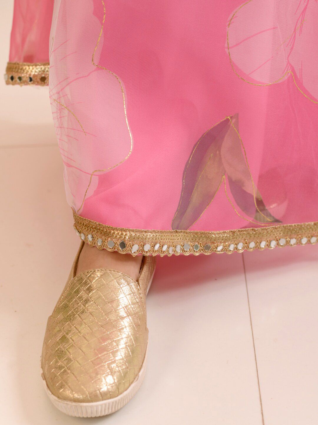 pspeaches Girls Printed Ready to Wear Lehenga & Blouse With Dupatta