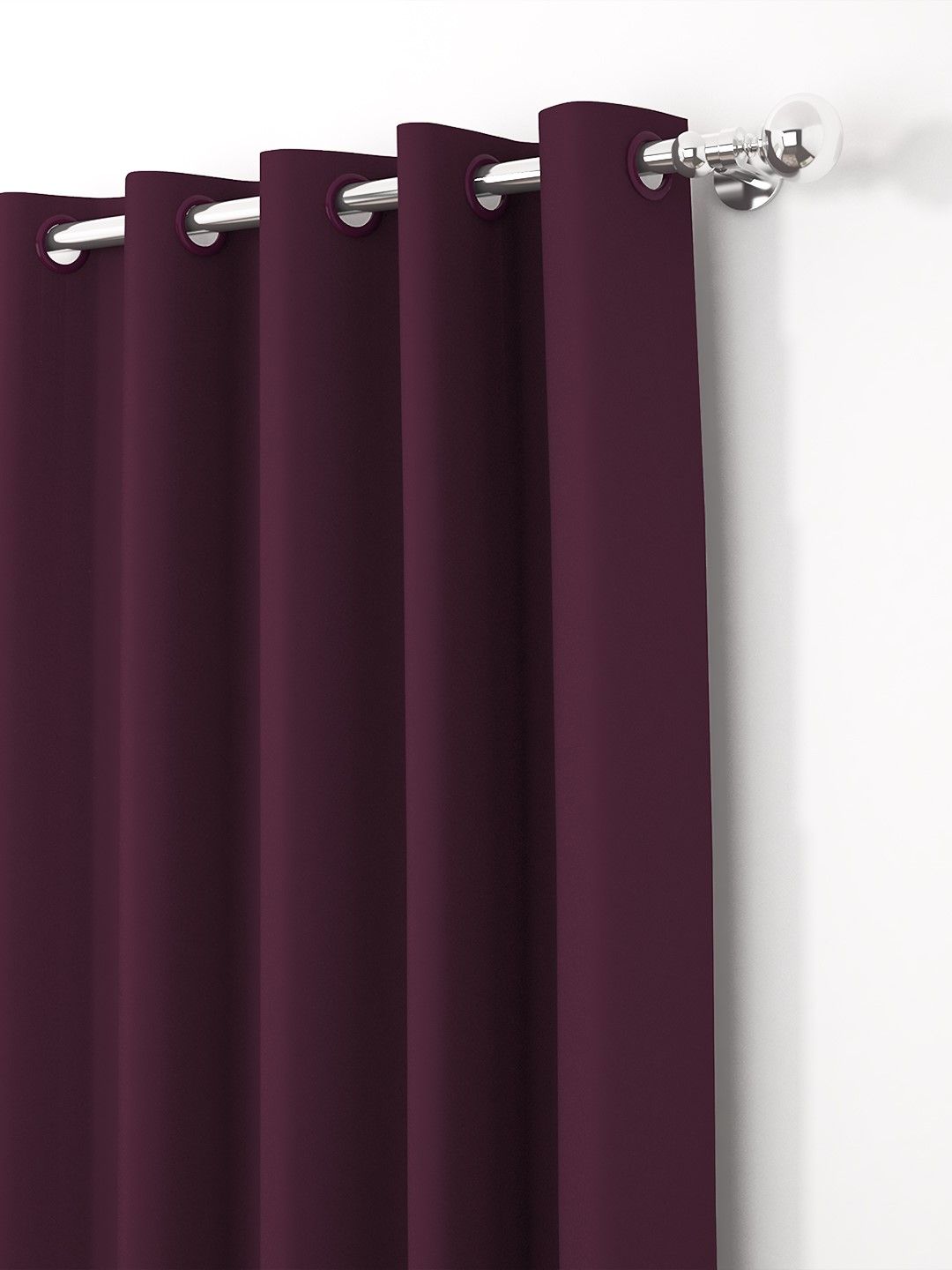 Story@home Purple Single Black Out Long Door Curtain