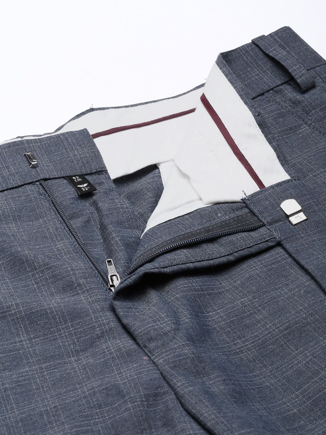 Park Avenue Men Checked Formal Trousers