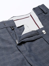 Park Avenue Men Checked Formal Trousers