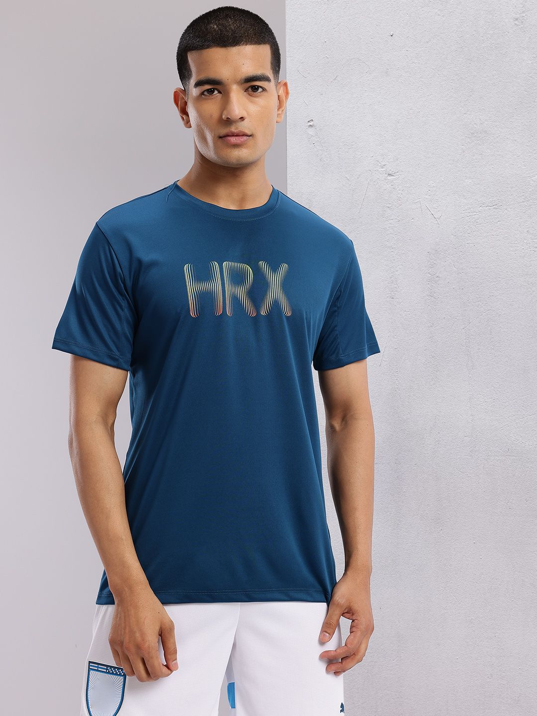 HRX by Hrithik Roshan Brand Logo Printed Rapid-Dry Training T-shirt