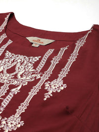 Anouk Women Tyohar Collection Ethnic Motifs Printed Kurta with Trousers