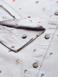 The Indian Garage Co Men Grey Conversational Printed Casual Shirt