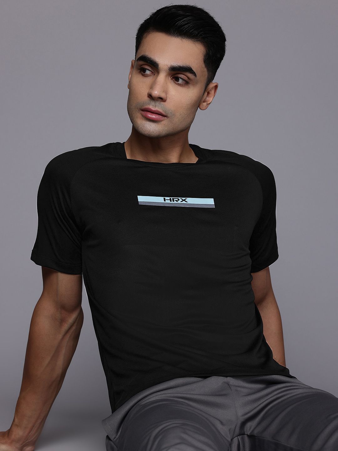 HRX by Hrithik Roshan Men Brand Logo Printed Rapid-Dry Running T-shirt