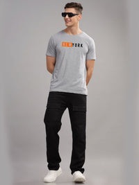 ADRO Men Typography Printed Applique T-shirt