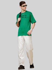 ADRO Men Graphic Printed Round Neck Cotton Oversized T-Shirt