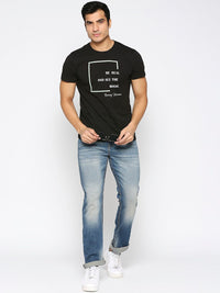 Being Human Men Blue Clean Look Mid-Rise Heavy Fade Jeans