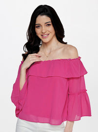 AND Off-Shoulder Bell Sleeve Top
