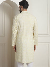 SOJANYA Printed Mandarin Collar Lengan Panjang Kurta Lurus