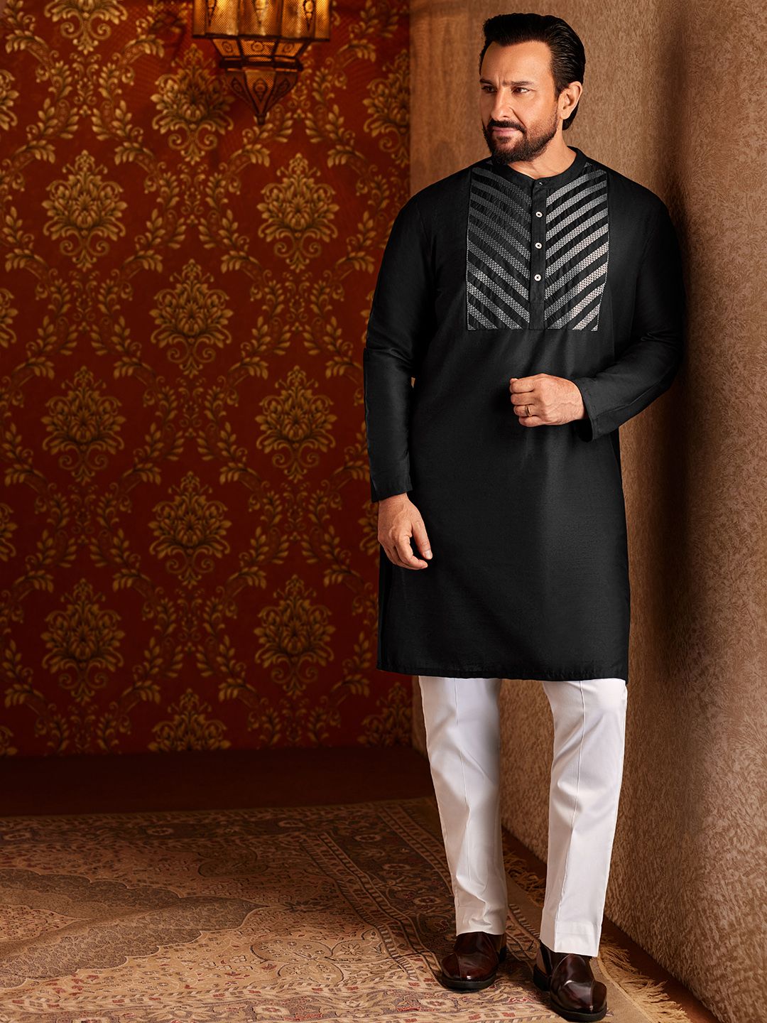 House of Pataudi Jashn Yoke Design Kurta