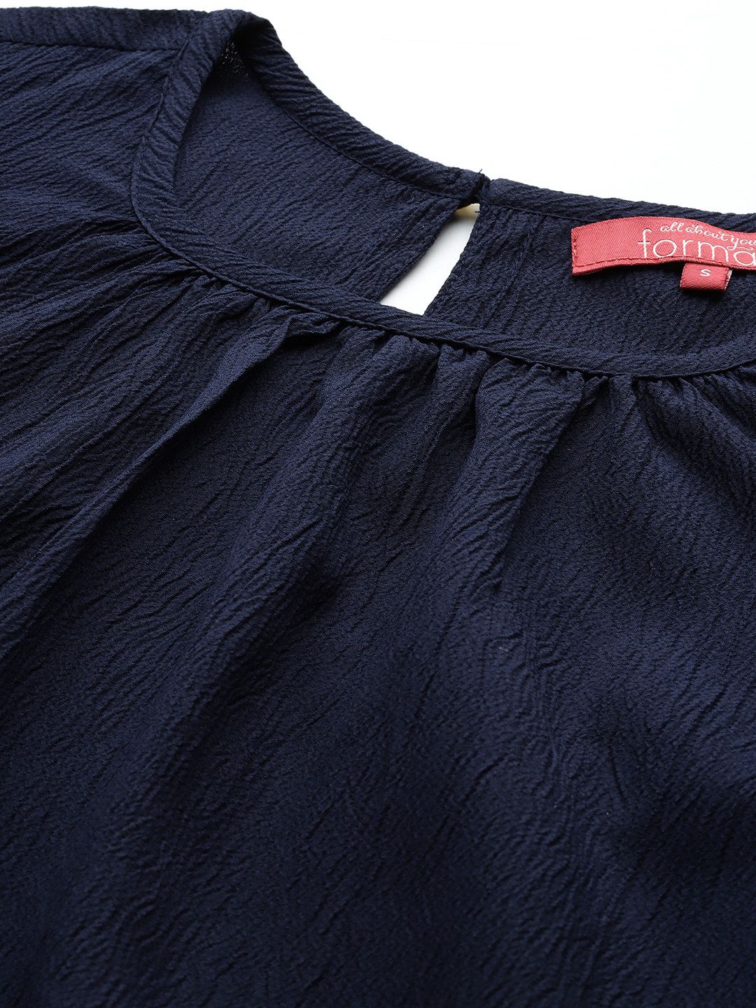 all about you Flutter Sleeve Ruffles Indigo Top