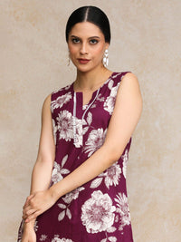 Varanga Women Floral Printed Regular Pure Cotton Kurta with Palazzos