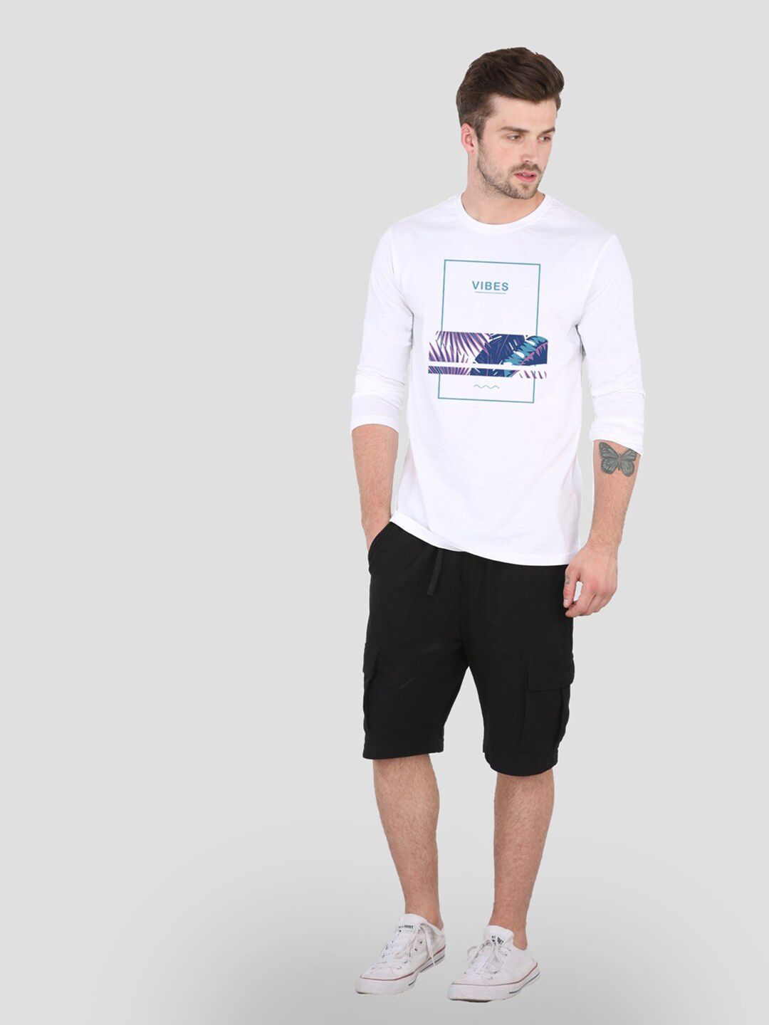 Bewakoof Men White Typography Printed T-shirt