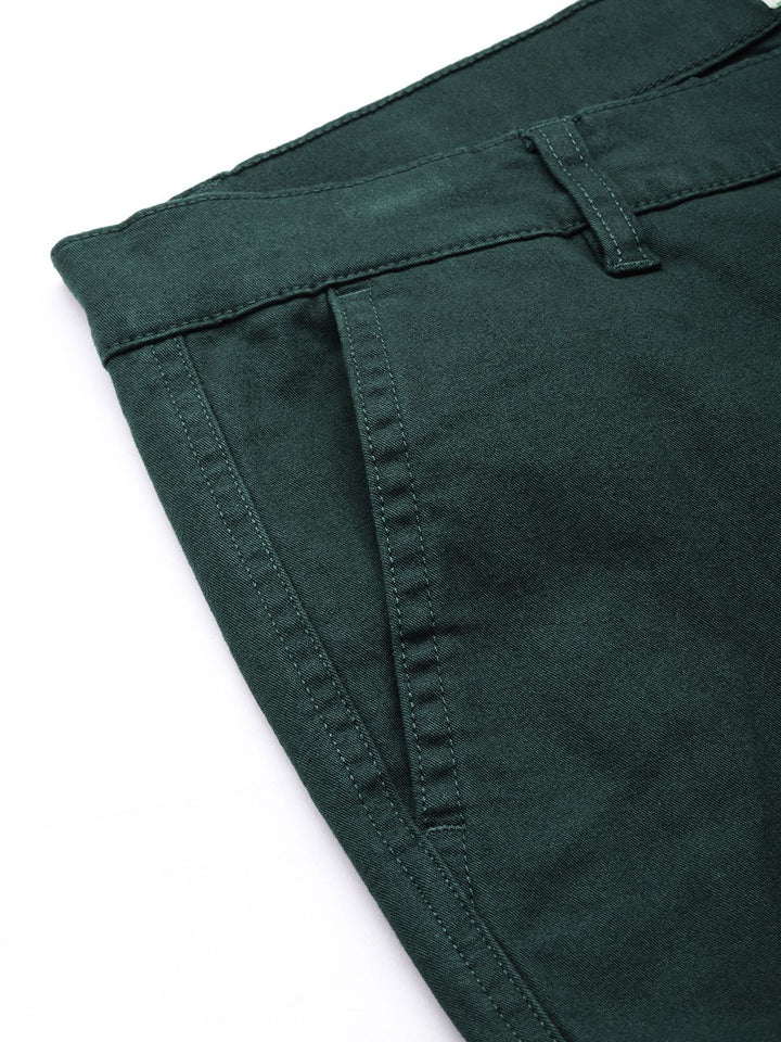 DILLINGER Men Solid Ankle-Length Chinos Trousers