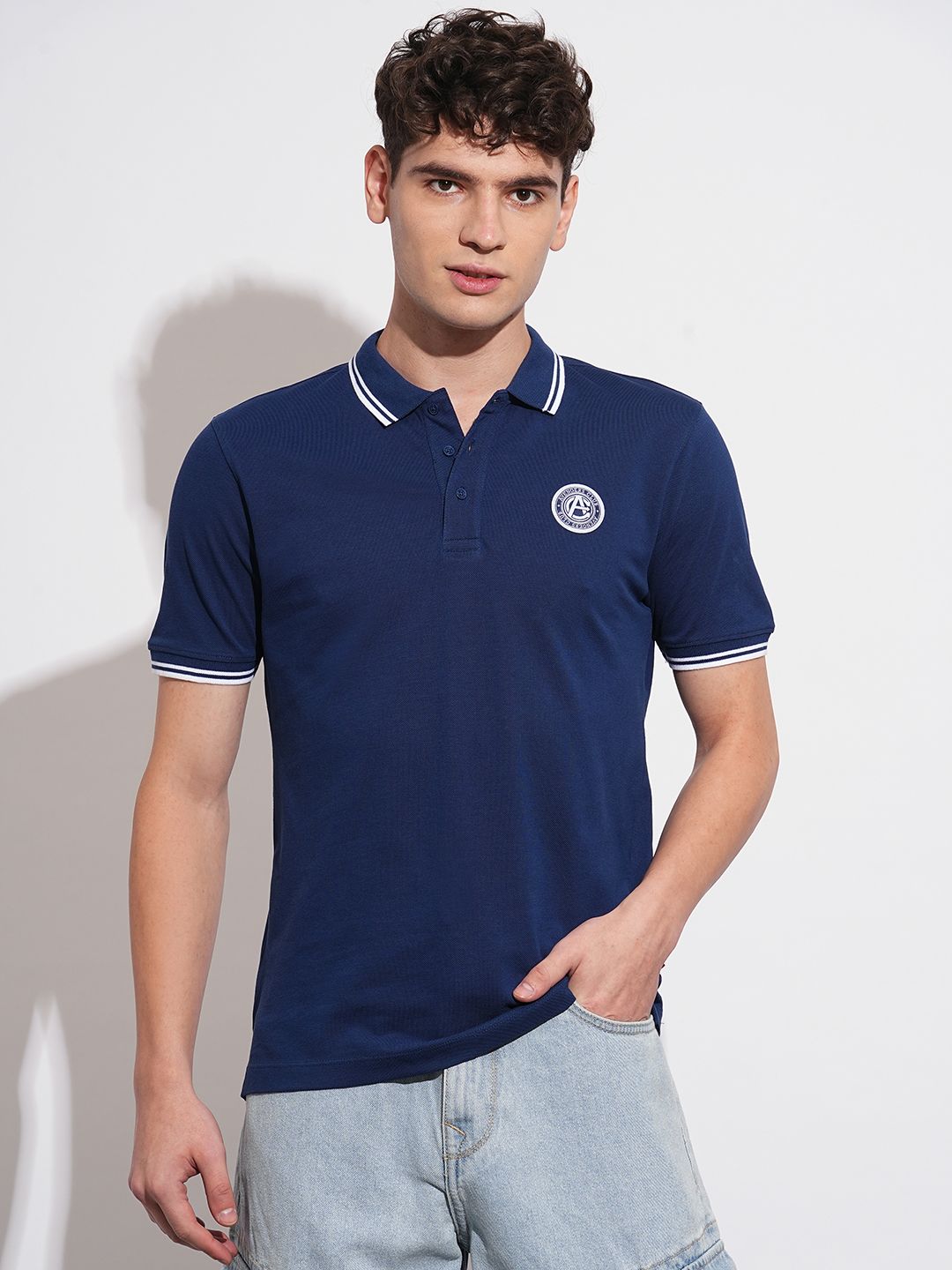 Being Human Polo Collar Pure Cotton T-shirt