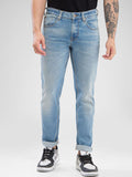 Spykar Men Slim Sesuai Rendah Beratur Rendah Look Heavy Fade Jeans Regangan