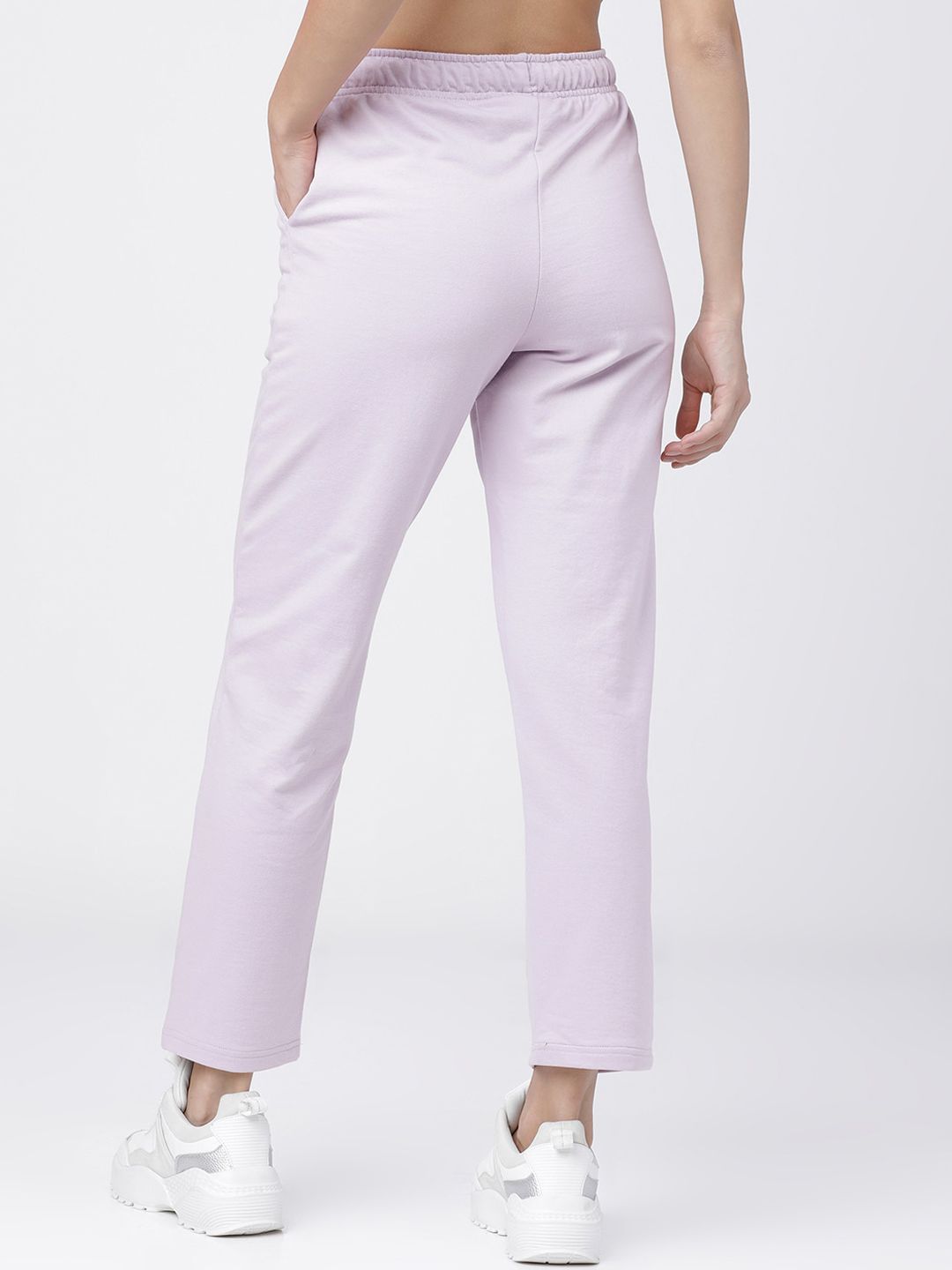 Tokyo Talkies Women Lavender Solid Regular Fit Track Pants