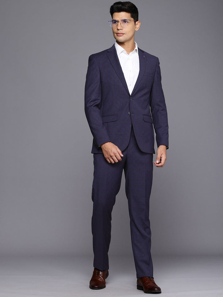 Raymond Contemporary Fit diperiksa Lapel bertenaga Single-Breasted 2 Piece Formal
