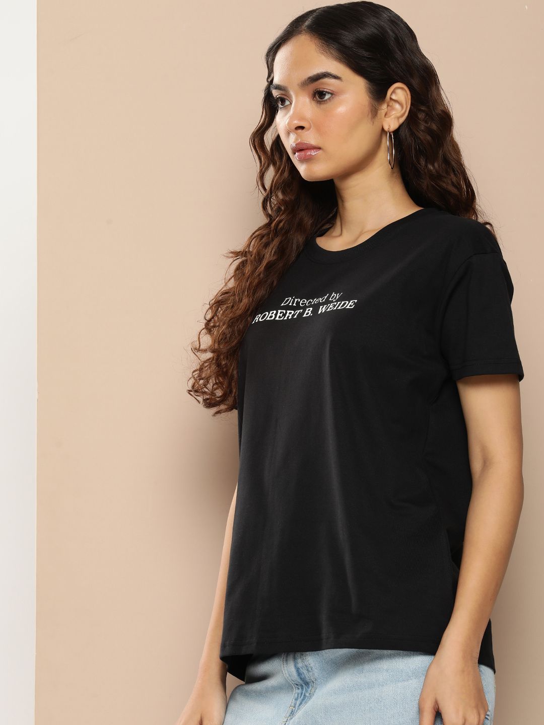 Difference of Opinion Women Typography Printed Boxy T-shirt