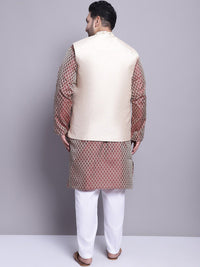 SOJANYA PLUS Woven Design Kurta & Pyjamas With Nehrujacket