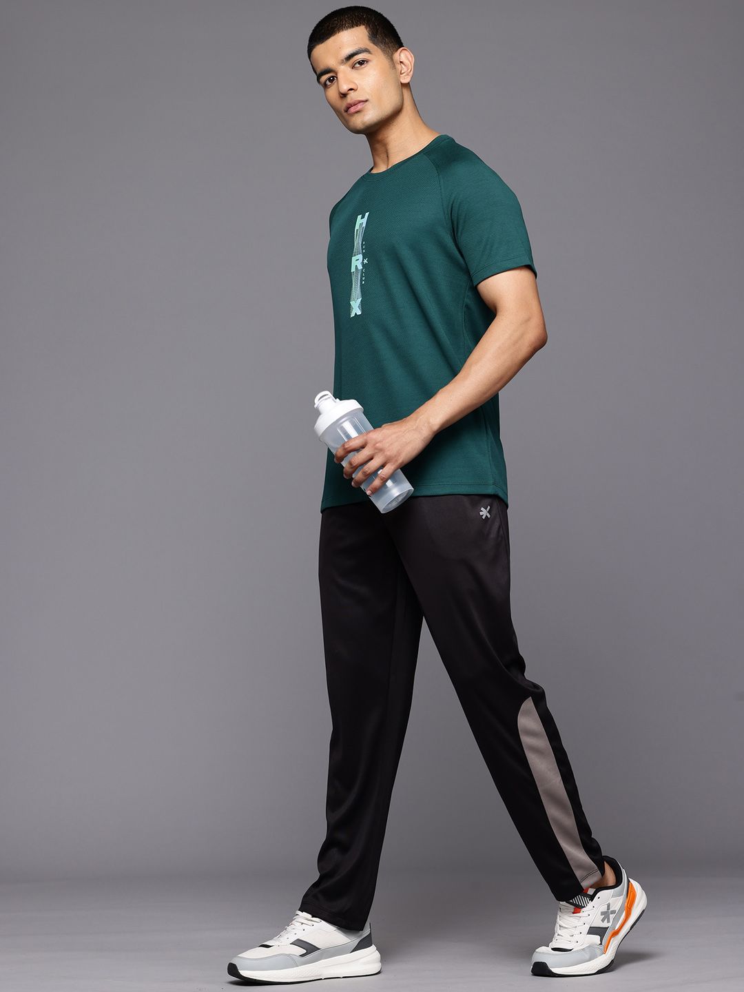 HRX by Hrithik Roshan Printed Rapid-Dry Extended Sleeves Running T-shirt