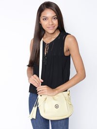 Lino Perros Beige Solid Sling Bag