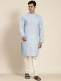 SOJANYA Men Blue Solid Kurta