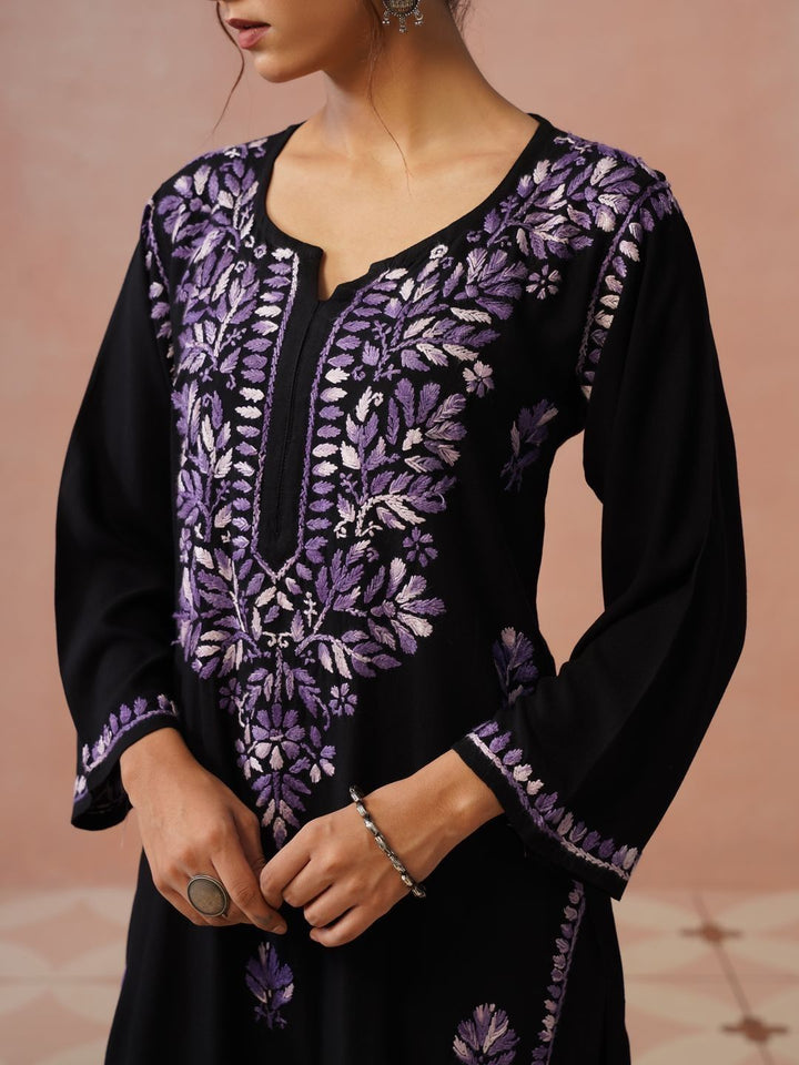 Kurta Sulam Benang Sulam Wanita Rumah Chikankari
