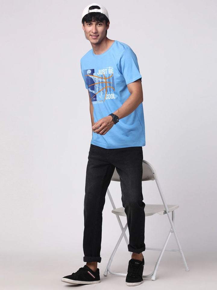 ADRO Men Graphic Printed Cotton T-shirt