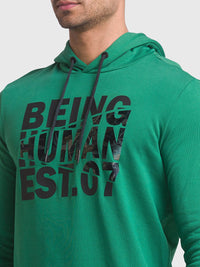 Being Human Men Green Printed Sweatshirt