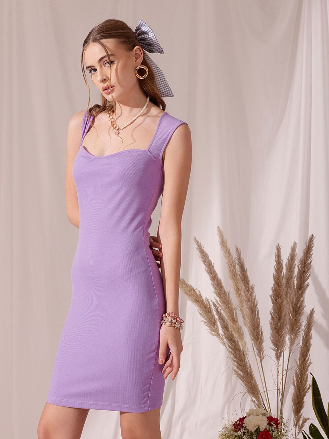 STREET 9 Sweetheart Neck Sleeveless Bodycon Dress