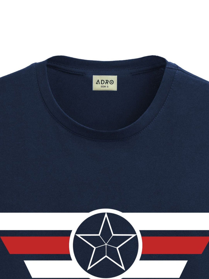 ADRO Men Printed Applique T-shirt