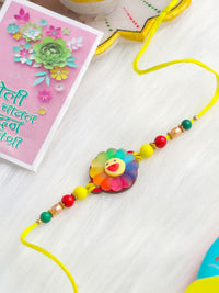Rakhi Manik Tiruan Pelbagai Warna Kanak-kanak NVR dengan Roli Chawal Chandan &amp; Mishri