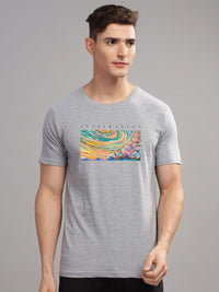 ADRO Typography Printed Round Neck Pure Cotton T-shirt