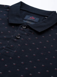 Raymond Printed Polo Collar Pure Cotton Slim Fit T-shirt