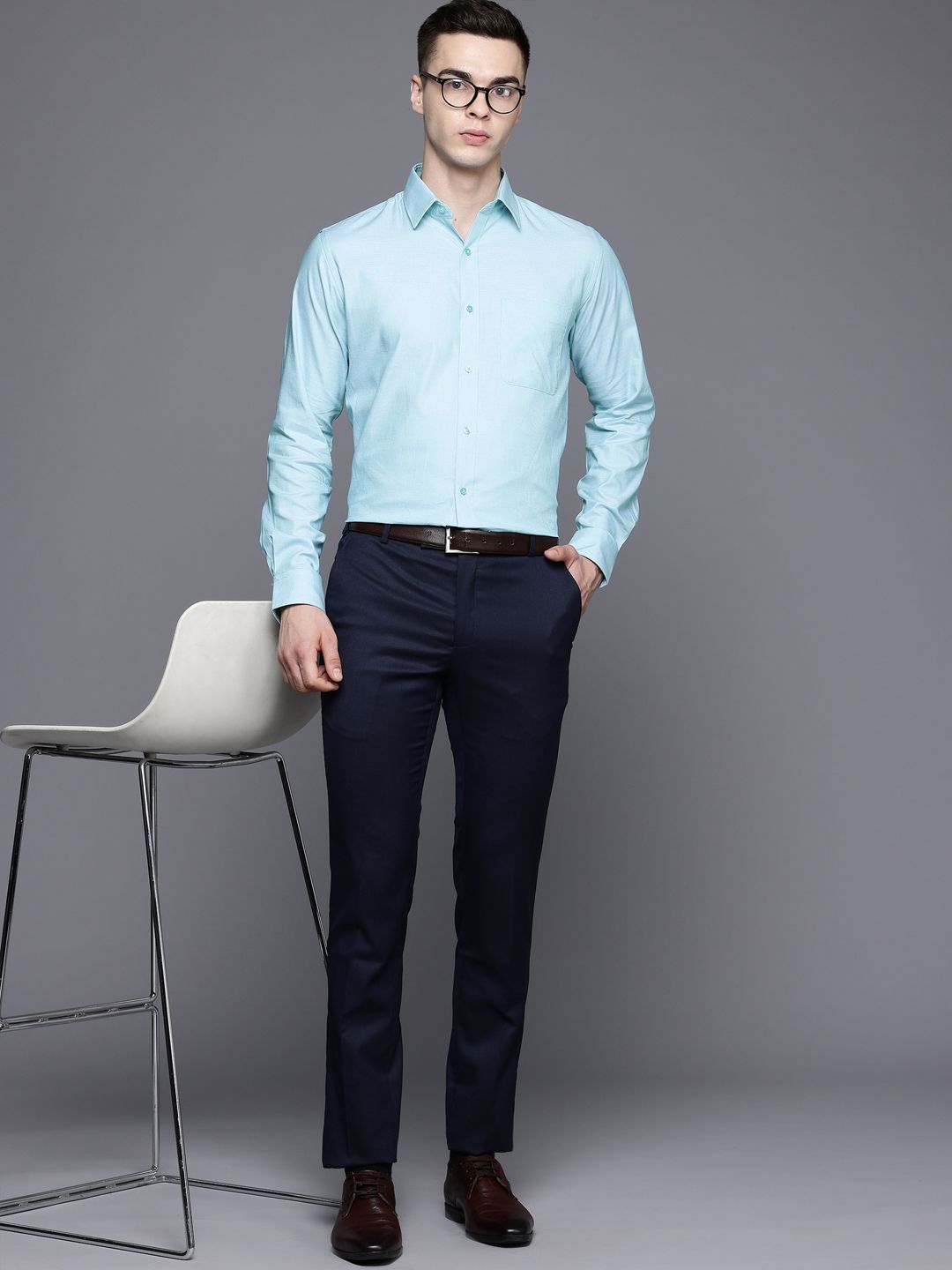 Raymond Men Slim Fit Pure Cotton Formal Shirt