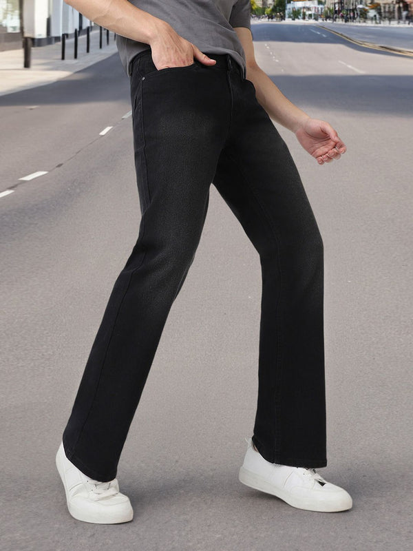 Urbano Fashion Men Bootcut Light Fade Stretchable Jeans