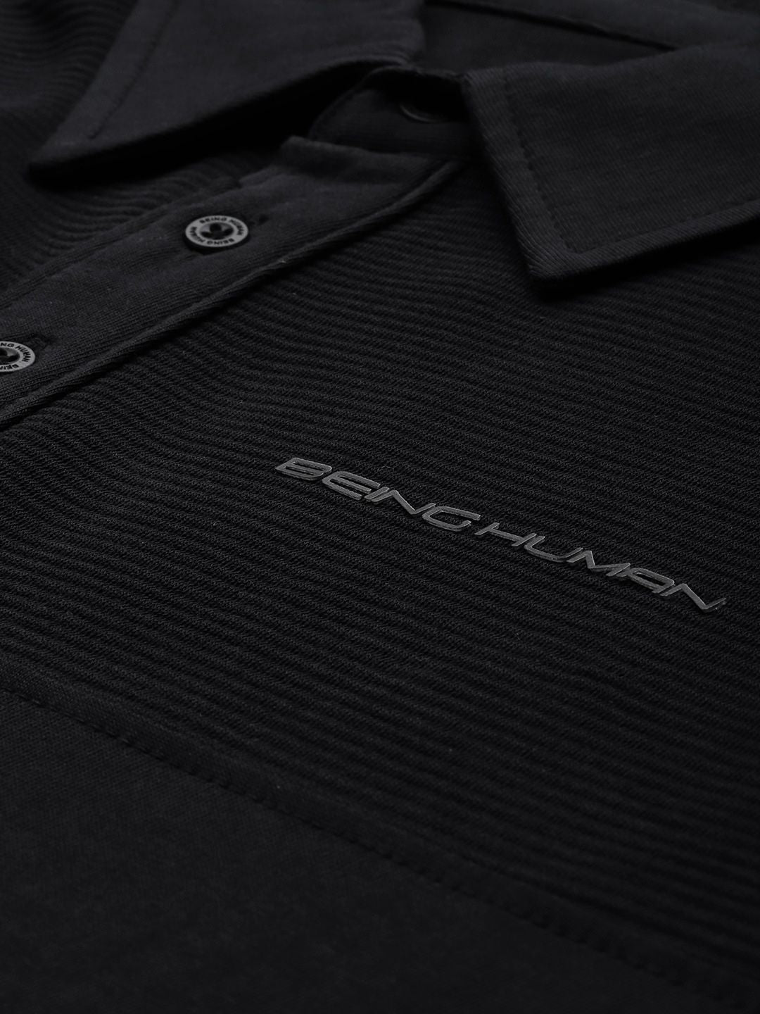 Being Human Clothing Men Pure Cotton Polo Collar T-shirt