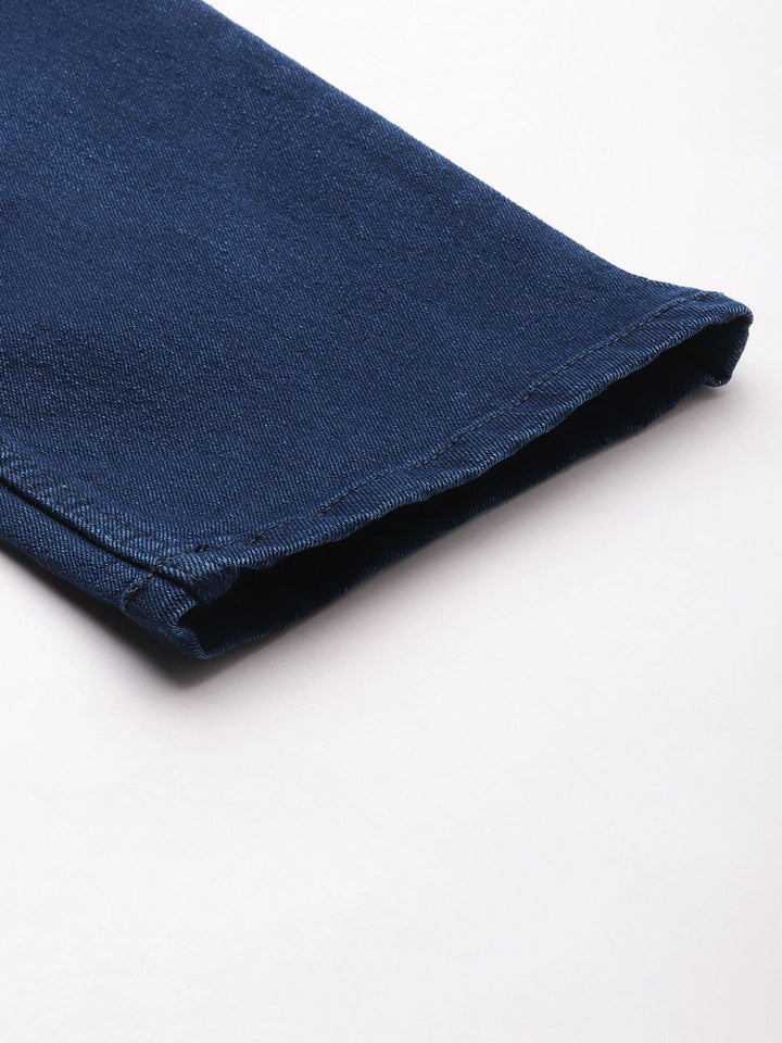 The Indian Garage Co Men Slim Straight Fit Light Fade Stretchable Jeans