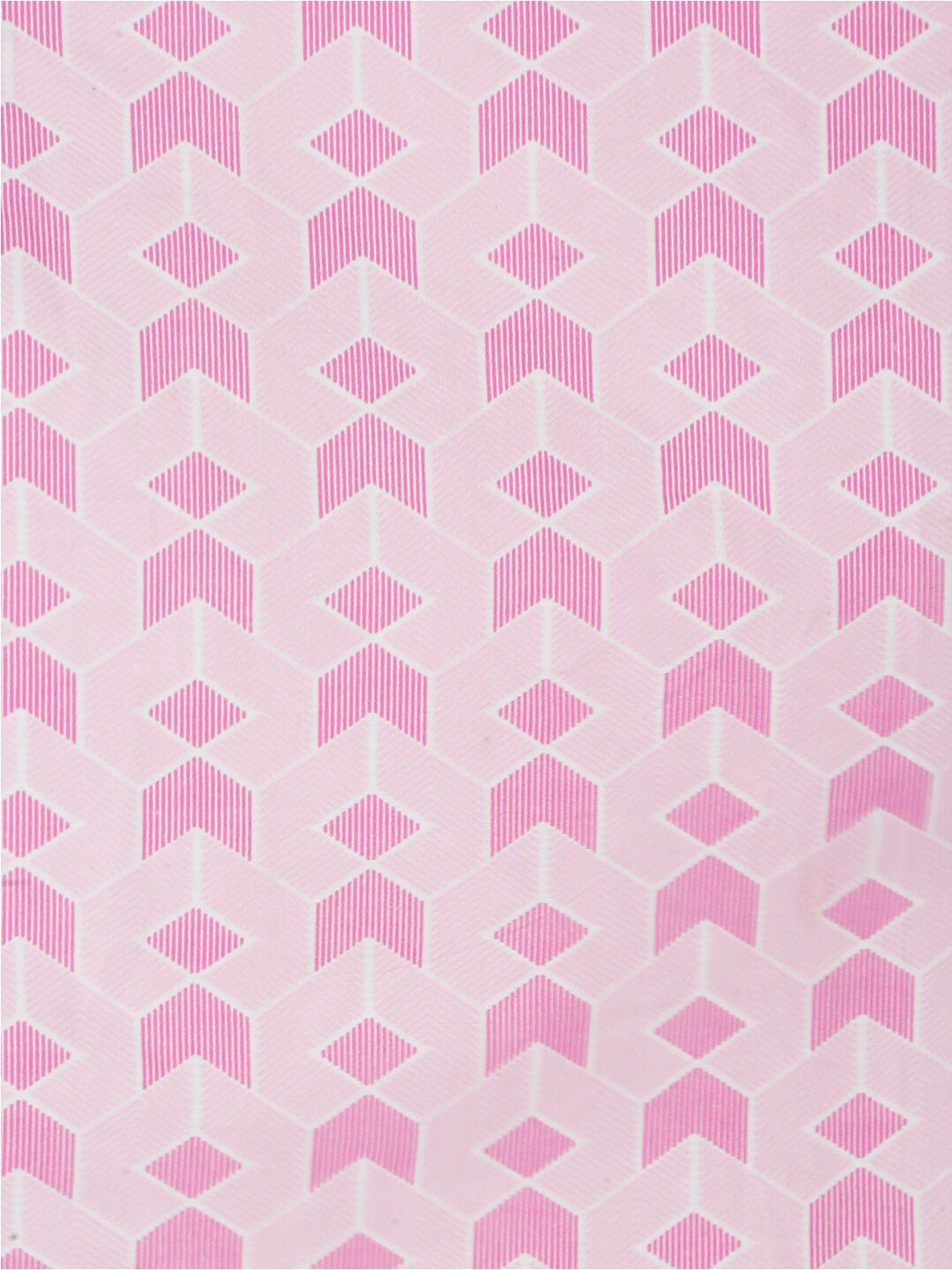 KLOTTHE Pink Geometric Cotton 300 TC King Fine Bedsheet with 2 Pillow Covers-98 x 87 inches