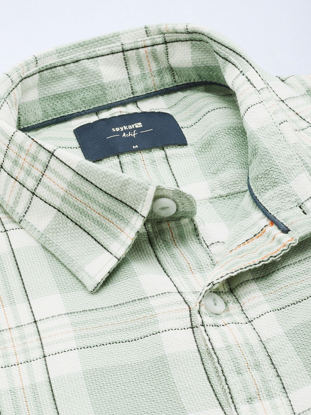 SPYKAR Pure Cotton Slim Fit Tartan Checks Opaque Casual Shirt