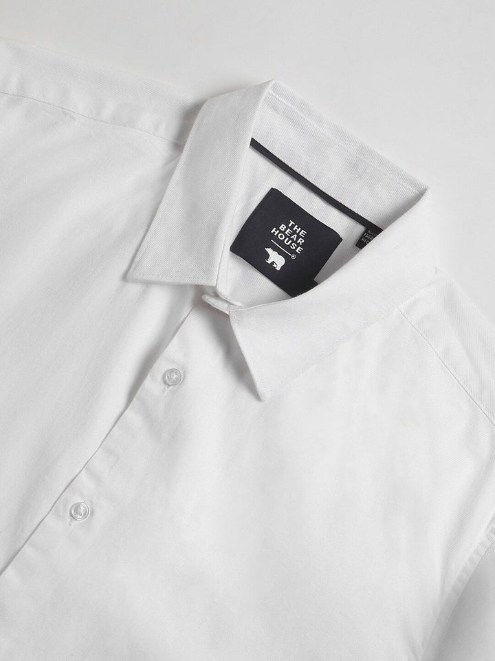 THE BEAR HOUSE Twill Slim Fit Pure Cotton Formal Shirt