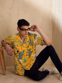 DENNISON Block Printed Oversized Casual Shirt
