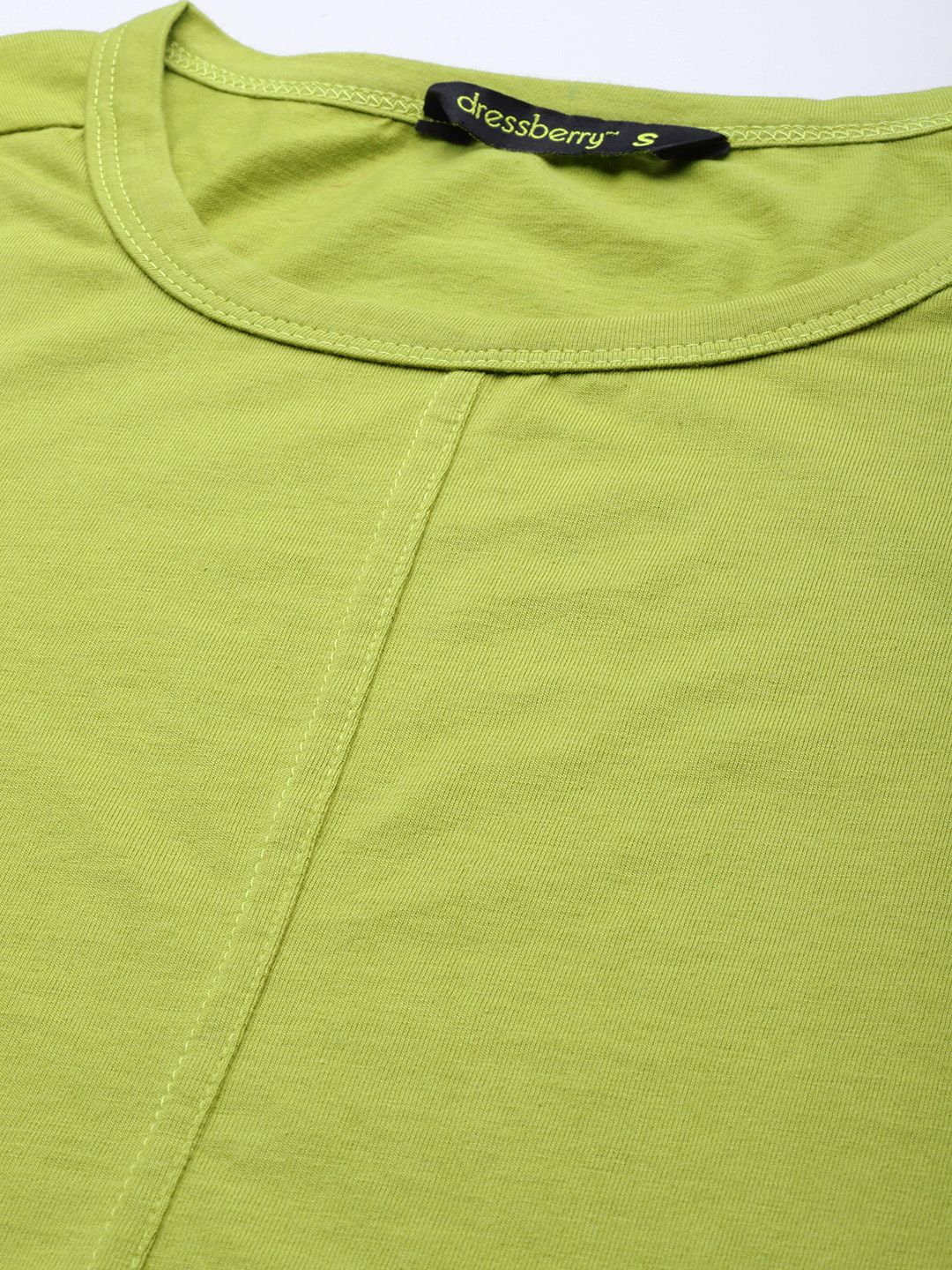 DressBerry Women Green Solid T-shirt