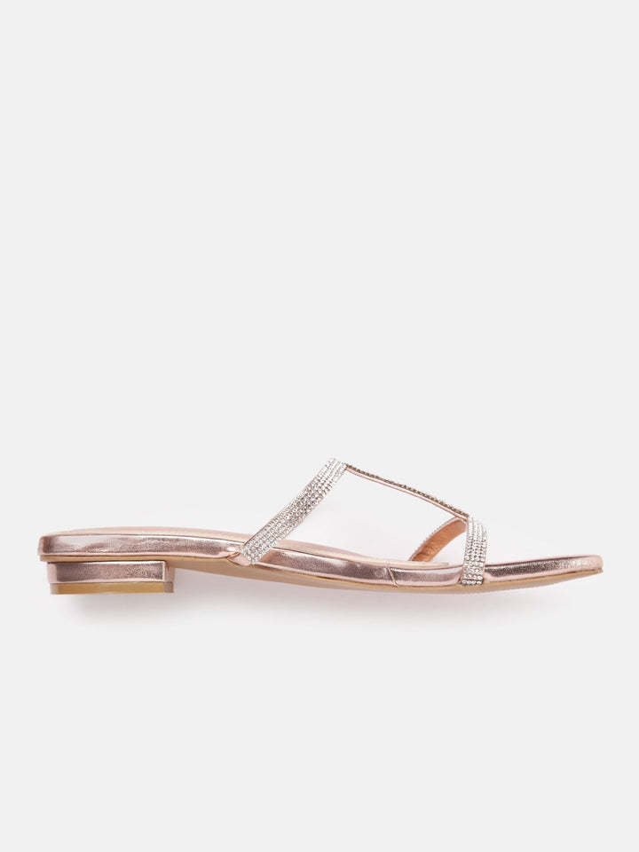 Lino Perros Women Embellished Party Open Toe Flats