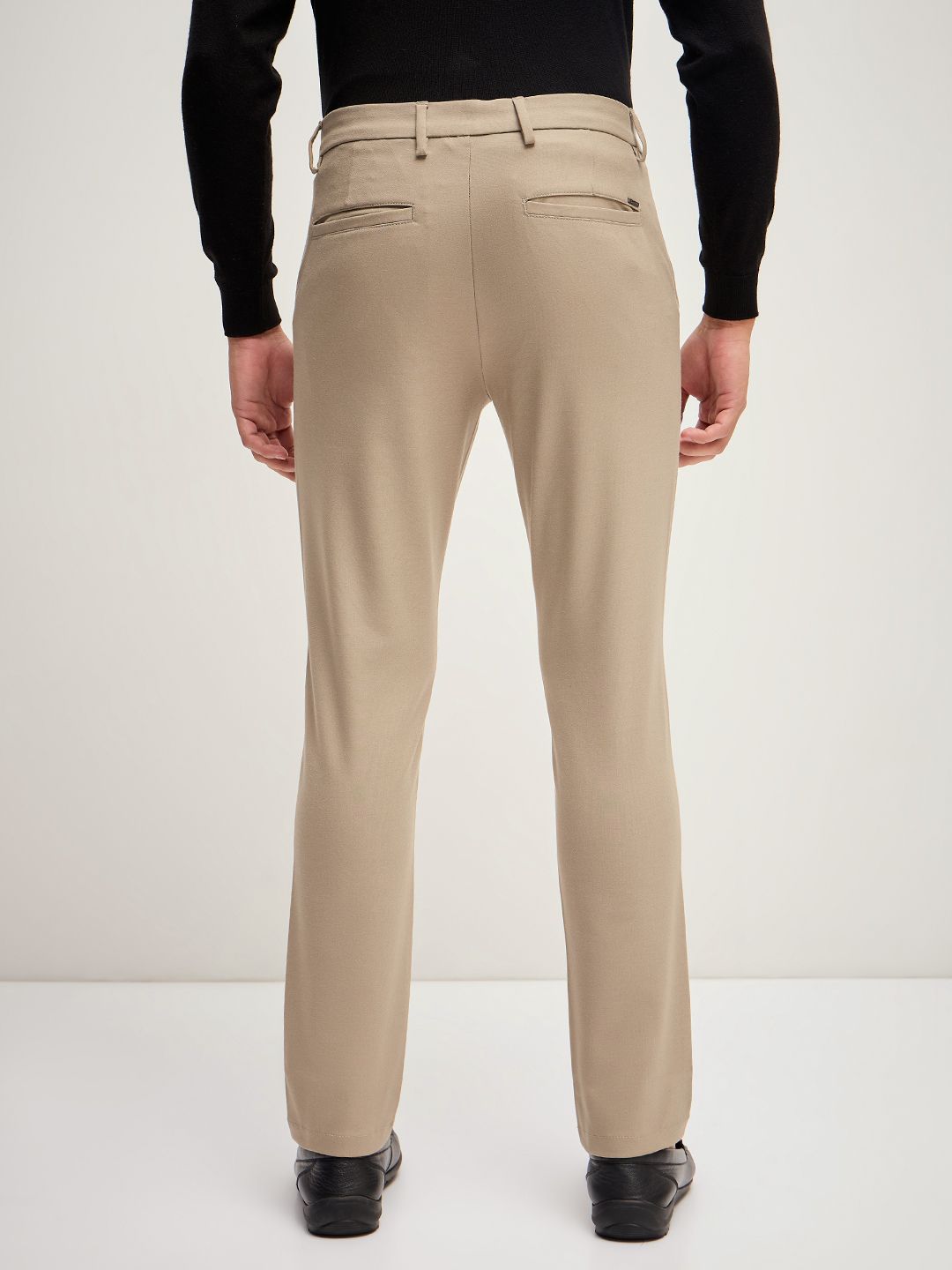 THE BEAR HOUSE Men Solid 4 Way Stretch Slim Fit Formal Trouser