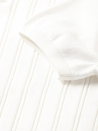 THE BEAR HOUSE Striped Polo Collar Pure Cotton T-shirt