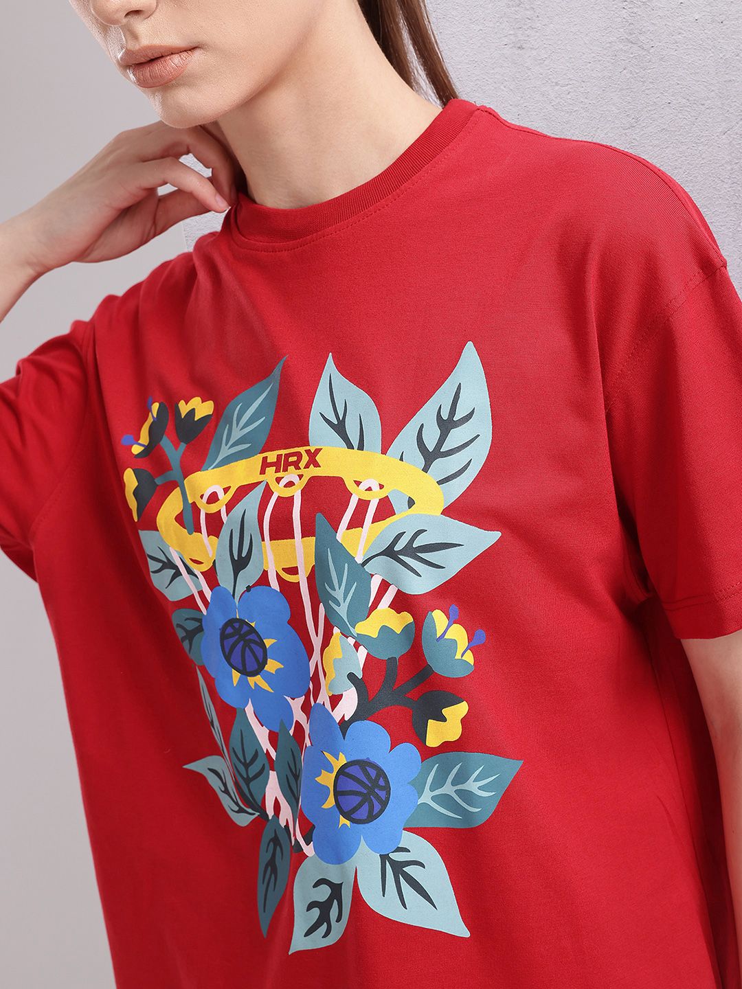 HRX by Hrithik Roshan Women Printed Relaxed Fit T-shirt