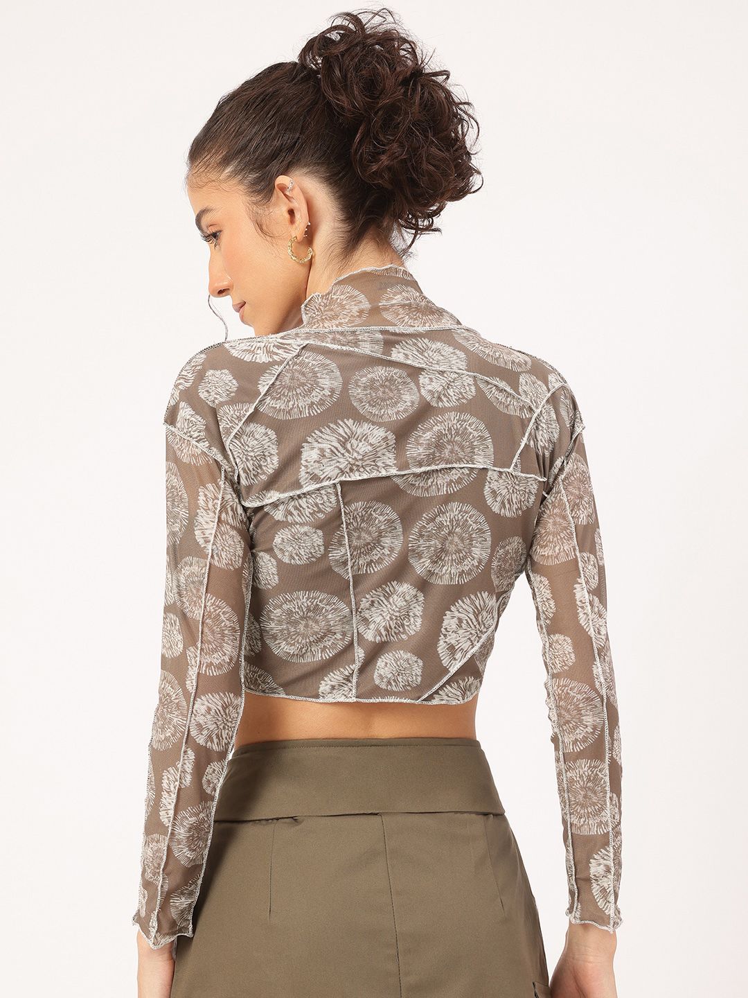 DressBerry Mesh Mania Fitted Crop Top