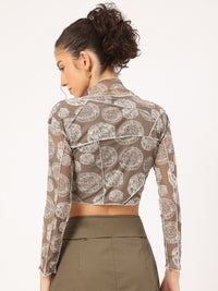 DressBerry Mesh Mania Fitted Crop Top